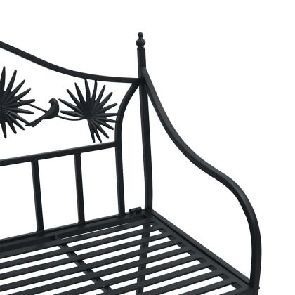 Градинска пейка Черно 104 x 54 x 93cm Стомана