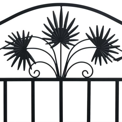 Градинска пейка Черно 104 x 54 x 93cm Стомана