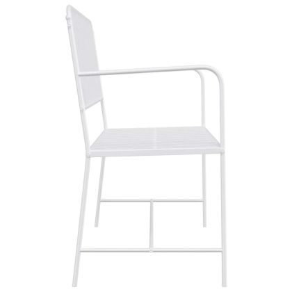 Градинска пейка Бяло 104 x 54 x 93cm Стомана