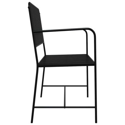 Градинска пейка Черно 104 x 54 x 93cm Стомана