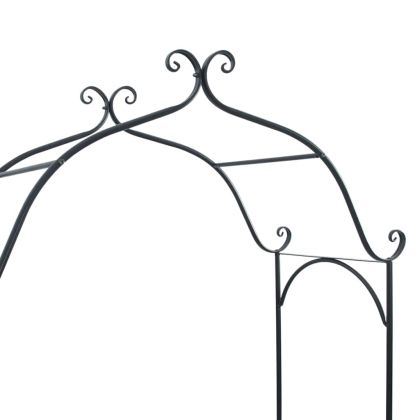 Градинска пейка с възглавница Черно 104 x 54 x 93cm Стомана