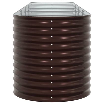 Градинска повдигната леха Кафяво 400 x 80 x 81 cm Стомана