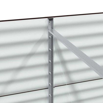 Градинска повдигната леха Кафяво 400 x 80 x 81 cm Стомана