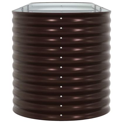 Градинска повдигната леха Кафяво 320 x 80 x 81 cm Стомана