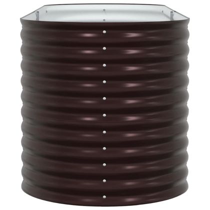 Градинска повдигната леха Кафяво 240 x 80 x 81 cm Стомана