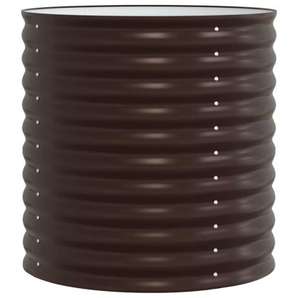 Градинска повдигната леха Кафяво 80 x 80 x 81 cm Стомана