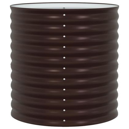 Градинска повдигната леха Кафяво 80 x 80 x 81 cm Стомана