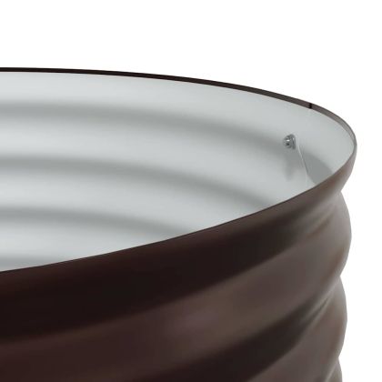 Градинска повдигната леха Кафяво 80 x 80 x 81 cm Стомана