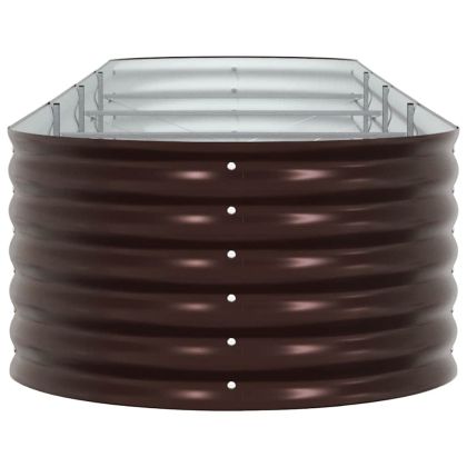 Градинска повдигната леха Кафяво 400 x 80 x 44 cm Стомана