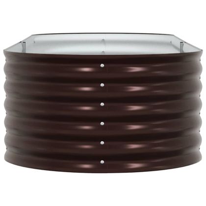 Градинска повдигната леха Кафяво 240 x 80 x 44 cm Стомана