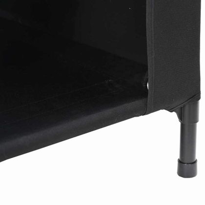 Кучешка къща Черно 90 x 65 x 85 см Оксфордска тъкан и стомана