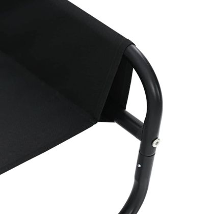 Кучешко легло Черно МЛ Оксфордска тъкан и стомана