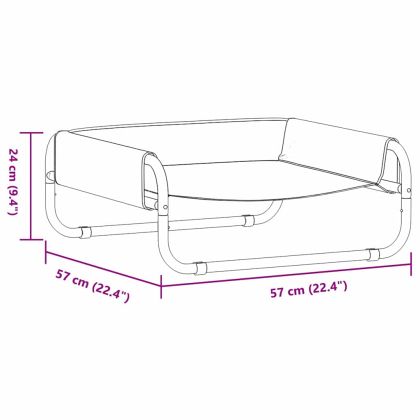 Кучешко легло Светлосиво s Оксфордска тъкан и стомана