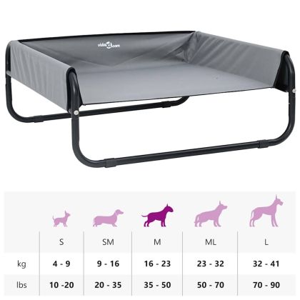 Кучешко легло Светлосиво m Оксфордска тъкан и стомана