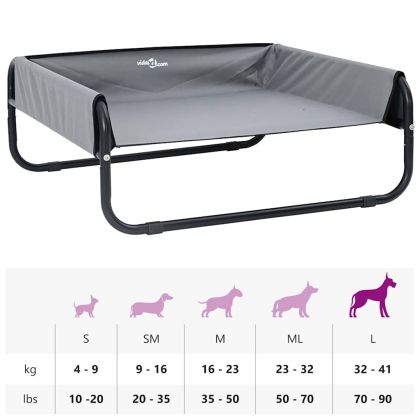 Кучешко легло Светлосиво l Оксфордска тъкан и стомана