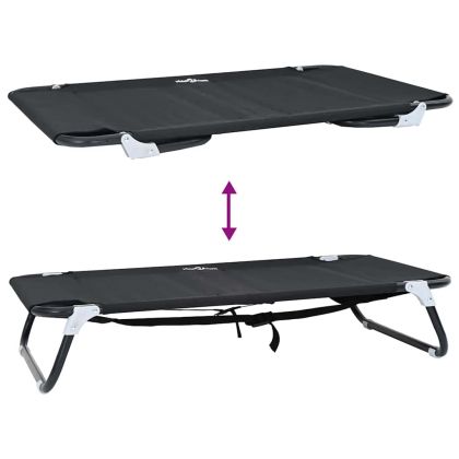 Кучешко легло Черно МЛ Оксфордска тъкан и стомана