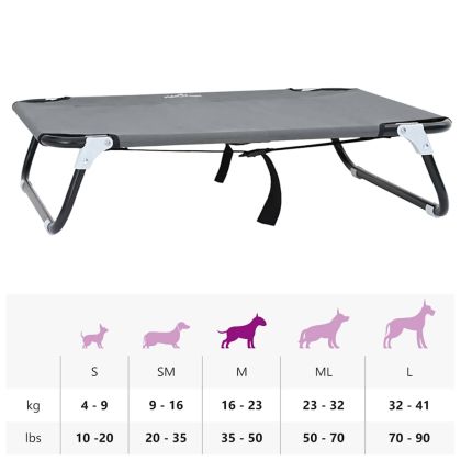 Кучешко легло Светлосиво m Оксфордска тъкан и стомана