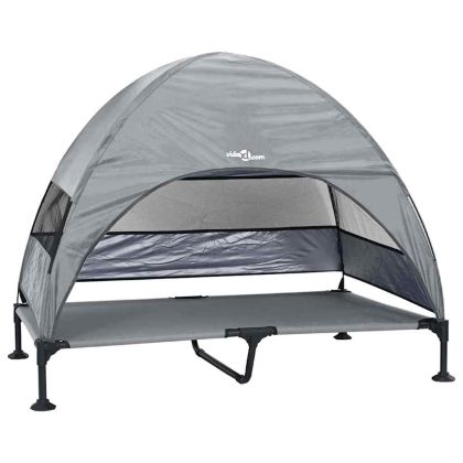 Вдигната кучешка легло Светлосиво 127 x 81 x 108 см