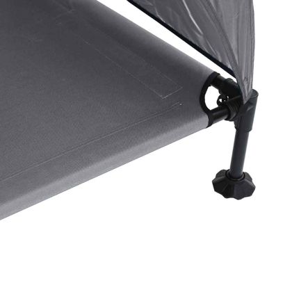 Вдигната кучешка легло Светлосиво 127 x 81 x 108 см