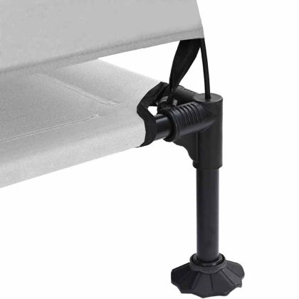 Вдигната кучешка легло Сребристо сиво 127 x 81 x 108 см