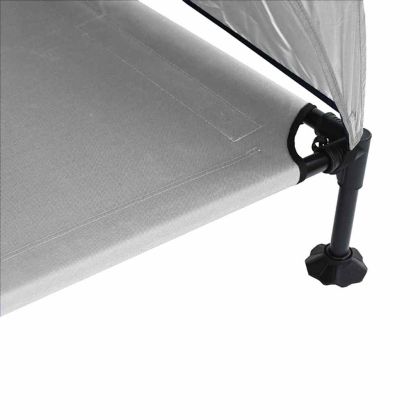 Вдигната кучешка легло Сребристо сиво 127 x 81 x 108 см