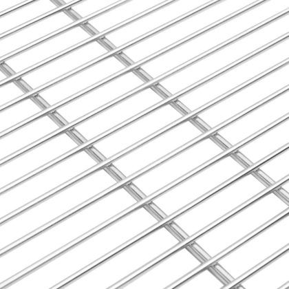 Скара за барбекю Сребрист 60 x 60 cm Неръждаема стомана