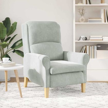 фотьойл Светлосиво 76 x 94 x 102 см Кадифе