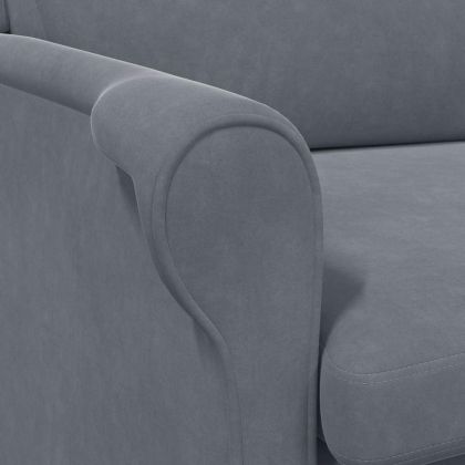 фотьойл Тъмносив 76 x 94 x 102 см Кадифе