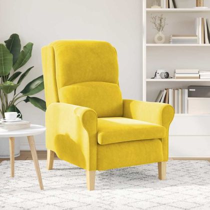 фотьойл Жълто 76 x 94 x 102 см Кадифе