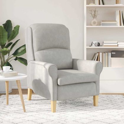 фотьойл Светлосиво 76 x 94 x 102 см Микрофибър