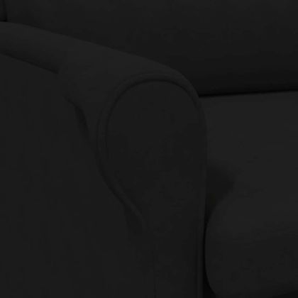 фотьойл Черно 76 x 94 x 102 см Микрофибър