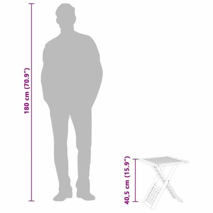 Масичка за кафе Кафяво 33 x 33 x 40.5 см