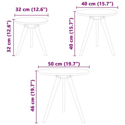 Масичка за кафе Кафяво 50 x 50 x 46 см