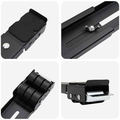 Основа за пералня 2 pcs Черно 72 x 5 x 4,5 см