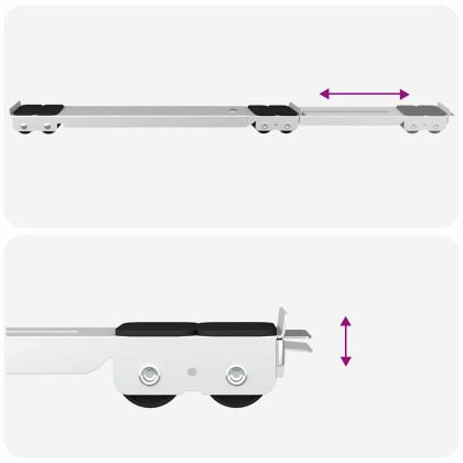 Основа за пералня 2 pcs Сребрист 72 x 5 x 4,5 см