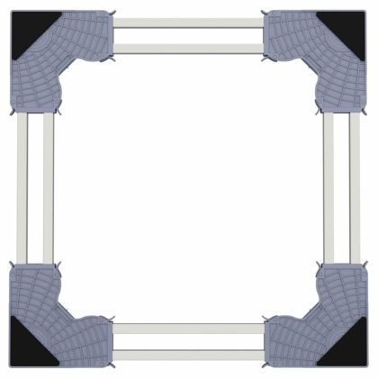 Регулируема База за перална машина Сив 67 x 67 x 12 см Метал
