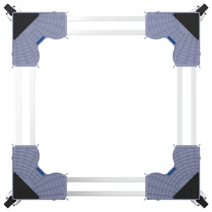 Основа за пералня Сив 67 x 67 x 12 см Метал