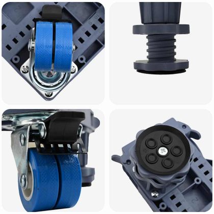 Основа за пералня Сив 67 x 67 x 12 см Метал