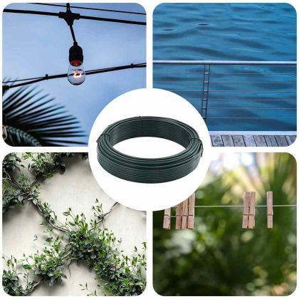 Проводник за ограда Зелен 25 m Стомана