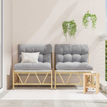 Градински стол 2 pcs Светлосиво 75 x 75 x 71 см Стомана