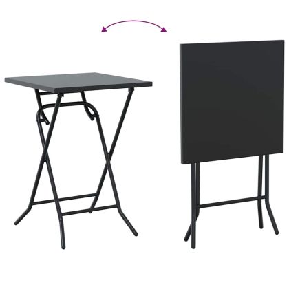 Градински бистро комплект 3 pcs Антрацит Стомана