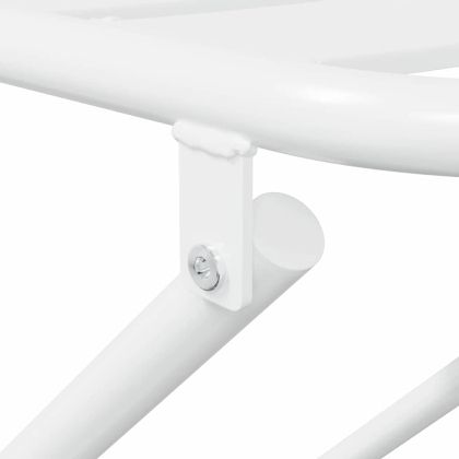 Градински бистро комплект 3 pcs Бяло Стомана