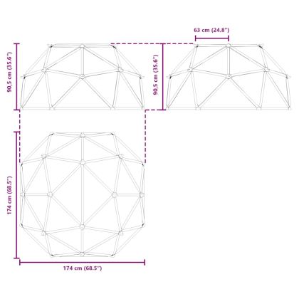 Дъга за катерене Синьо Стомана