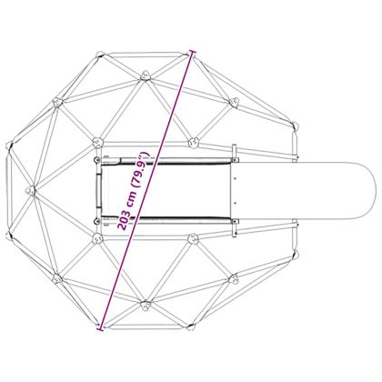 Дъга за катерене Синьо Стомана