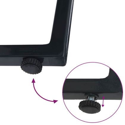 Шезлонги с маса 2-човек 3 pcs Черен и антрацит 197 x 54 x 86 см