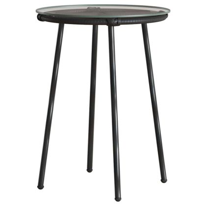 Комплект за хранене в градината 3 pcs Кафяв и Кремав полиратан