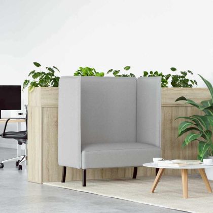 Диван с висока облегалка Облачно сиво 109 x 56 x 121 см текстил