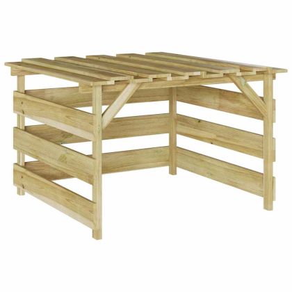 Гараж за роботизирана косачка Кафяво 84 х 80 х 56 см