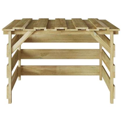 Гараж за роботизирана косачка Кафяво 84 х 80 х 56 см