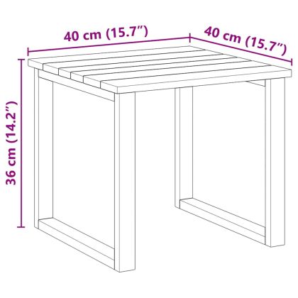 Таблица за шезлонг 3 pcs Кафяво 50.5 x 50 x 46 см